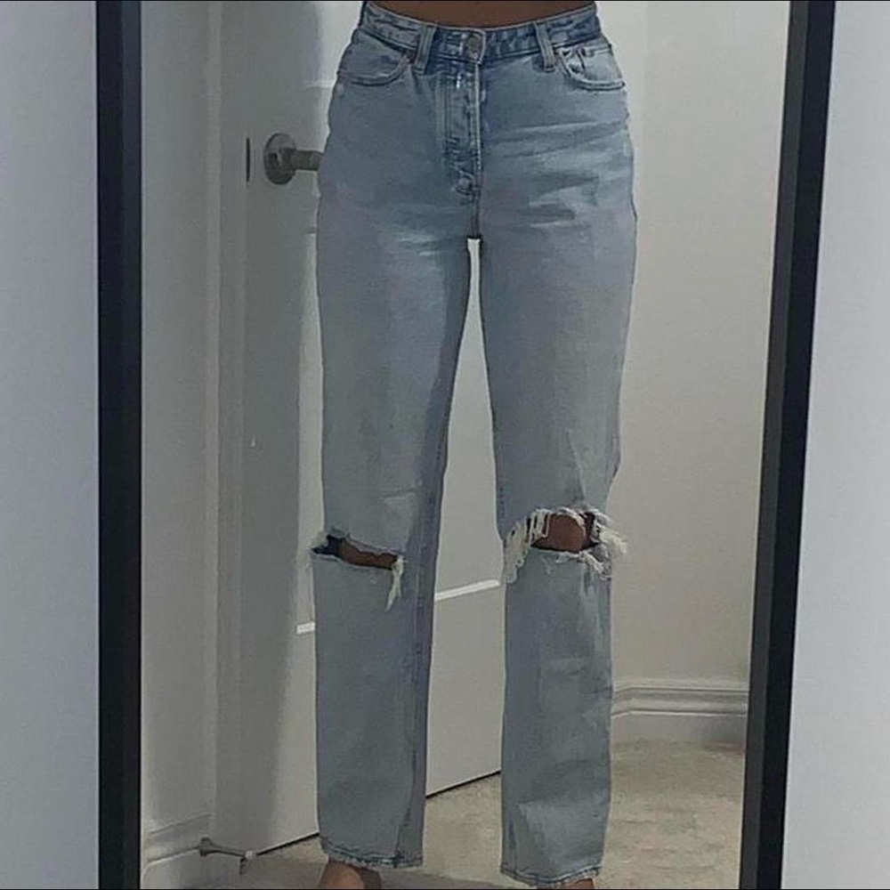 ABERCROMBIE & FITCH | VIRAL CURVE LOVE HIGH RISE DAD JEAN 😍😍